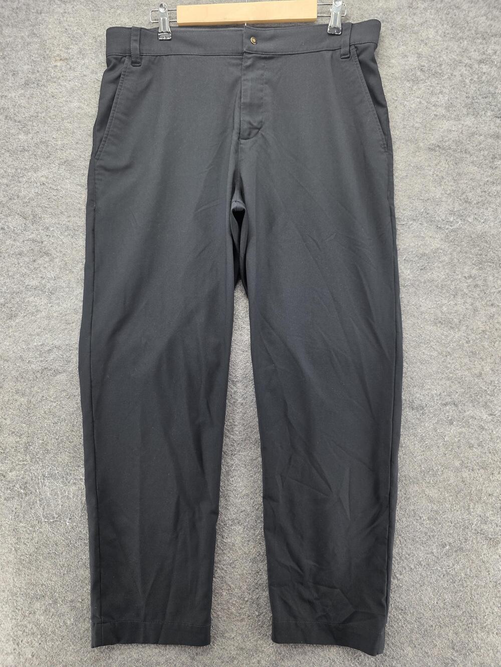 Nike Pants Mens 34x30 Black Chino Regular Microfiber Dri-FIT Flat Front